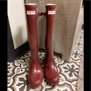 Maroon Hunter Rain Boots